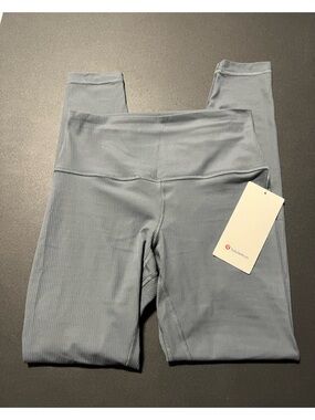 Lululemon Align Ribbed HR Pant 28” Size 6 Oil blue NWT Buttery Soft